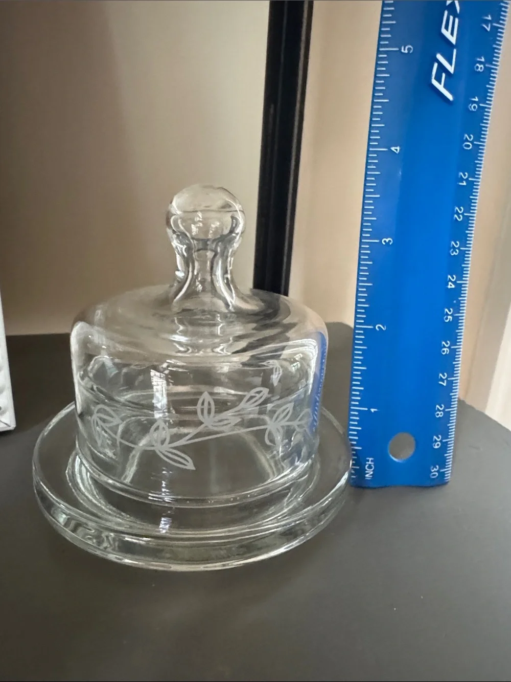 Vintage Clear Glass Butter Dish